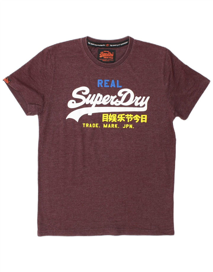 Superdry Camiseta gráfica para hombre Top XL Poliéster burdeos