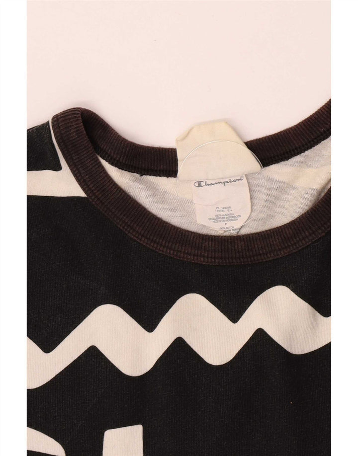 Champion Camiseta gráfica para hombre Top Small Black Cotton