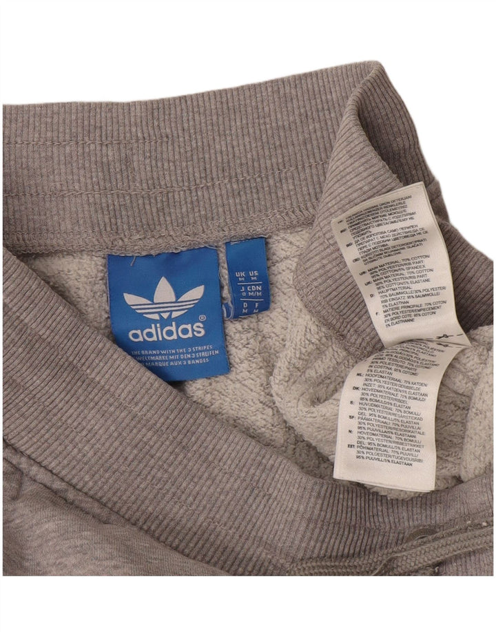 Pantalones cortos deportivos Adidas para hombre de algodón moteado gris medio