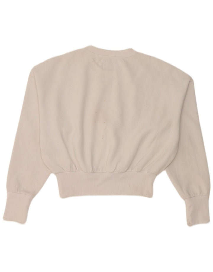 Calvin Klein Jeans - Sudadera extragrande para mujer, talla 40, tamaño mediano, color blanco