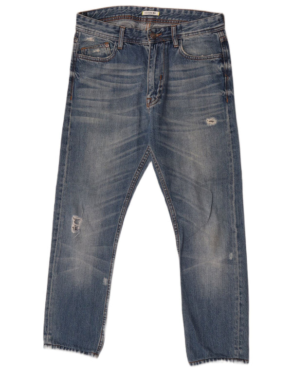 Vaqueros ajustados desgastados para mujer Iceberg W31 L26 Azul