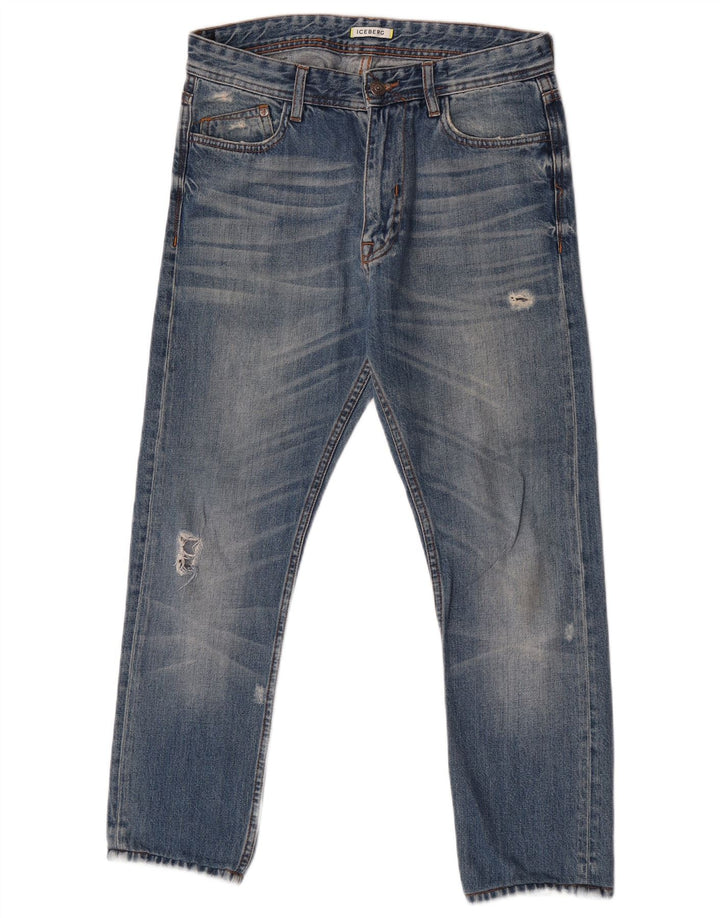 Vaqueros ajustados desgastados para mujer Iceberg W31 L26 Azul