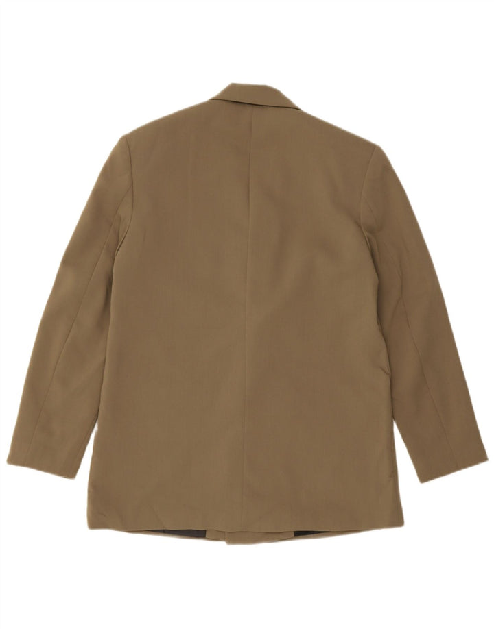 Zara Chaqueta tipo blazer con doble botonadura para hombre UK 34 XS Poliéster caqui