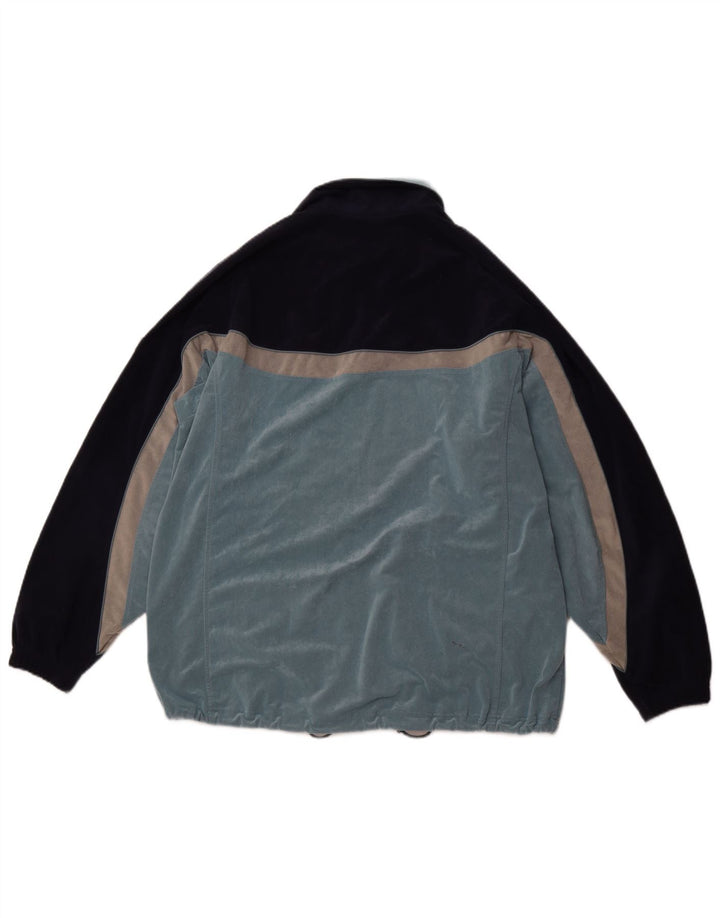 ASICS Hombre Chándal Top Chaqueta Grande Azul Colorblock Poliéster Deportes