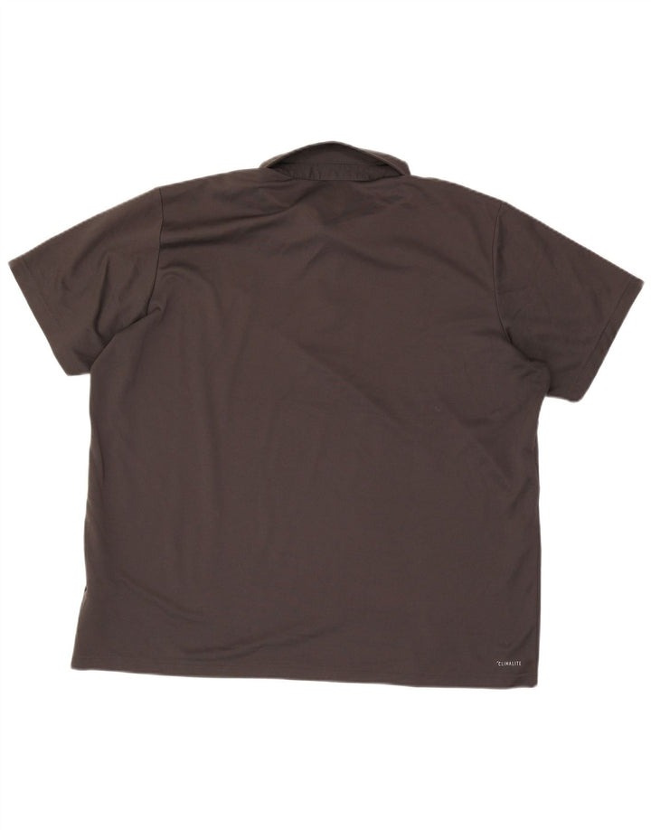 Adidas Mens Climalite Polo Shirt 2XL Gris Poliéster