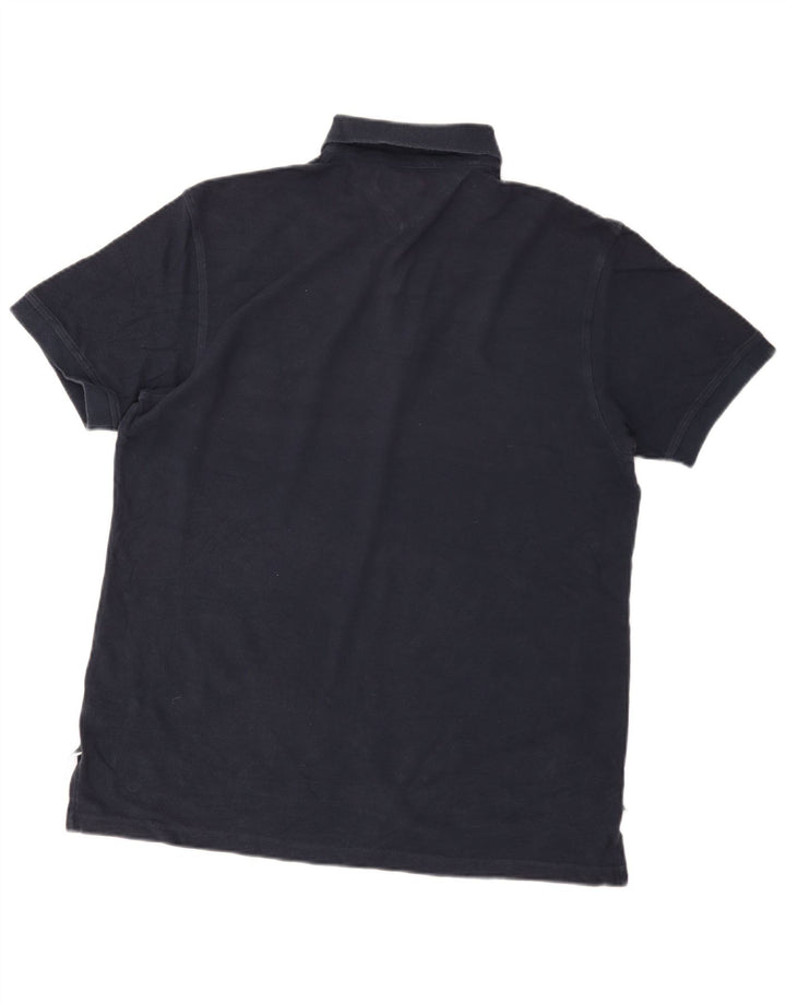 Tommy Hilfiger Polo De Manga Corta Para Hombre Azul Marino Medio Clásico