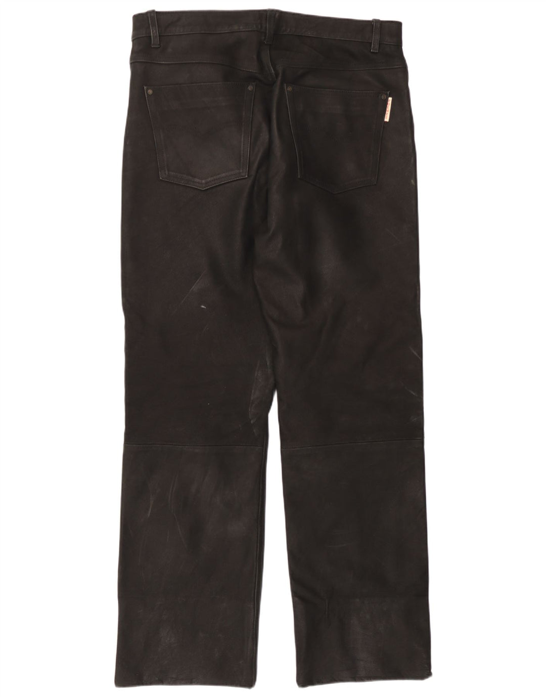 Fuente Pantalón De Cuero Hombre W37 L31 Cuero Negro
