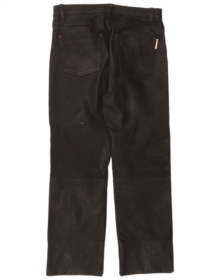 Fuente Pantalón De Cuero Hombre W37 L31 Cuero Negro