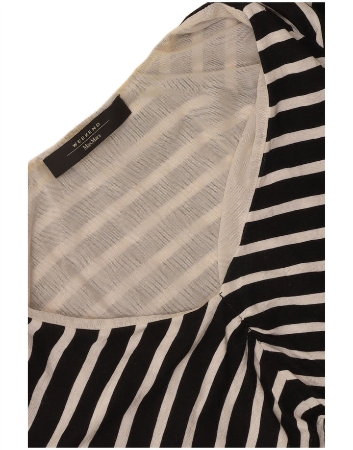 Max Mara Blusa de fin de semana para mujer Top UK 12 Medium Black Stripes