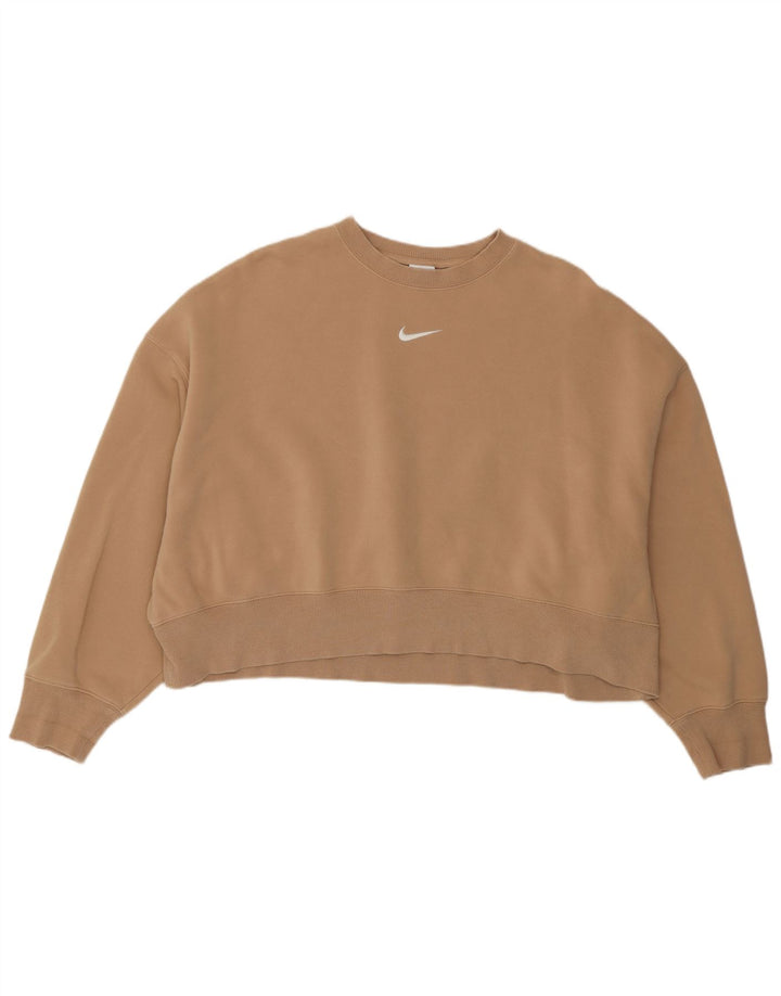 Nike - Sudadera extragrande para mujer, talla 40, algodón, color marrón medio