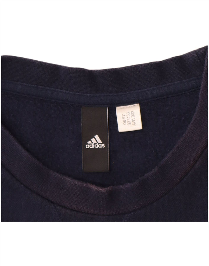 ADIDAS Sudadera Jumper para hombre grande azul marino