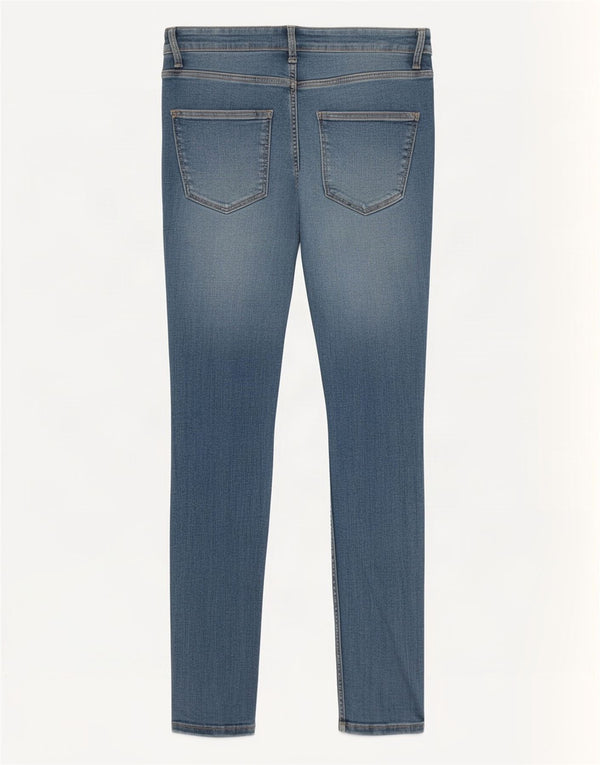 Zara Vaqueros Pitillo Mujer EU 40 Mediano W30 L28 Algodón Azul