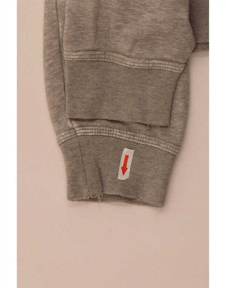 Nike Jersey con capucha y estampado gráfico de algodón moteado en gris medio