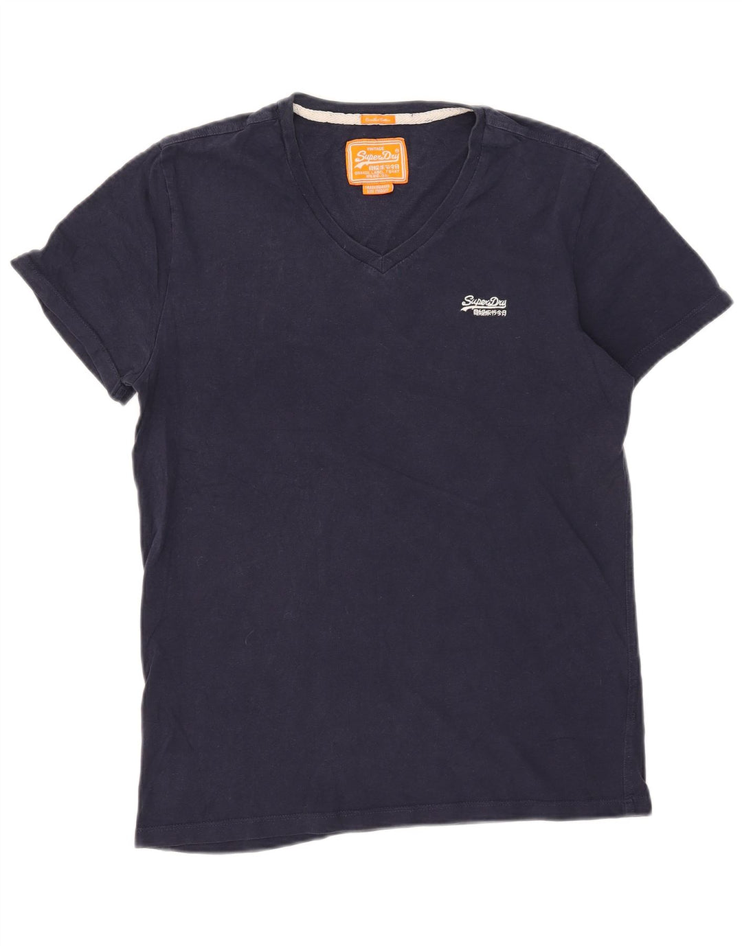 Camiseta Superdry Hombre Top Medium Azul Marino Algodón