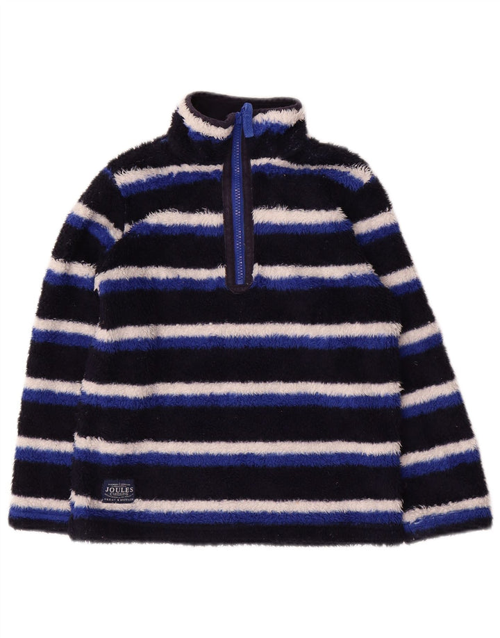 JOULES Jersey polar con cremallera y cuello para niño 5-6 años Azul Poliéster a rayas