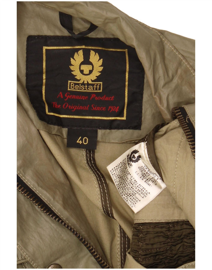 Belstaff Chaqueta utilitaria para mujer IT 40 Small Khaki Cotton
