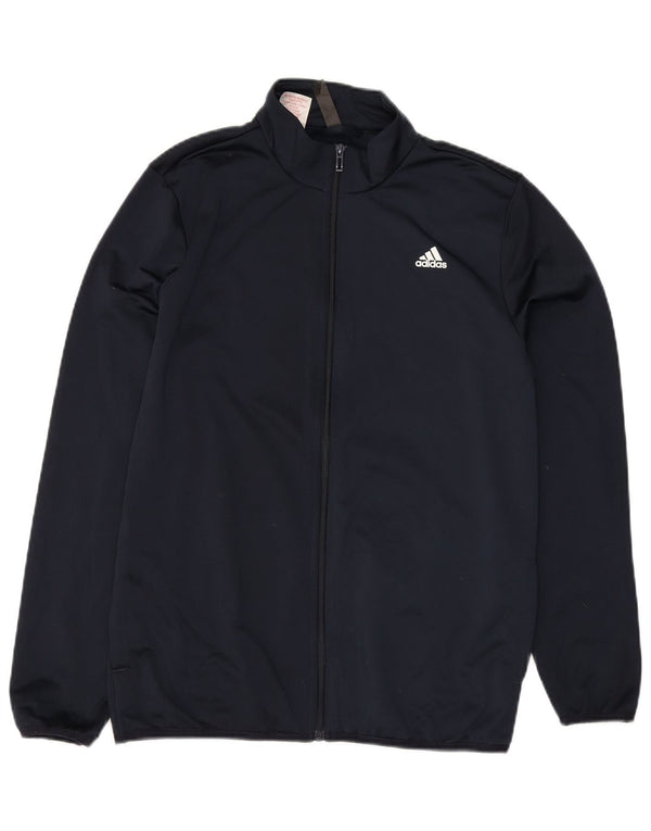 Adidas - Chaqueta de chándal Primegreen Graphic para niños, 15-16 años, Azul Marino