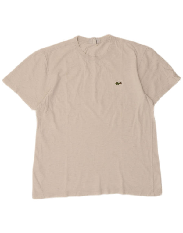 Camiseta Lacoste para hombre talla superior 4 mediana algodón blanco