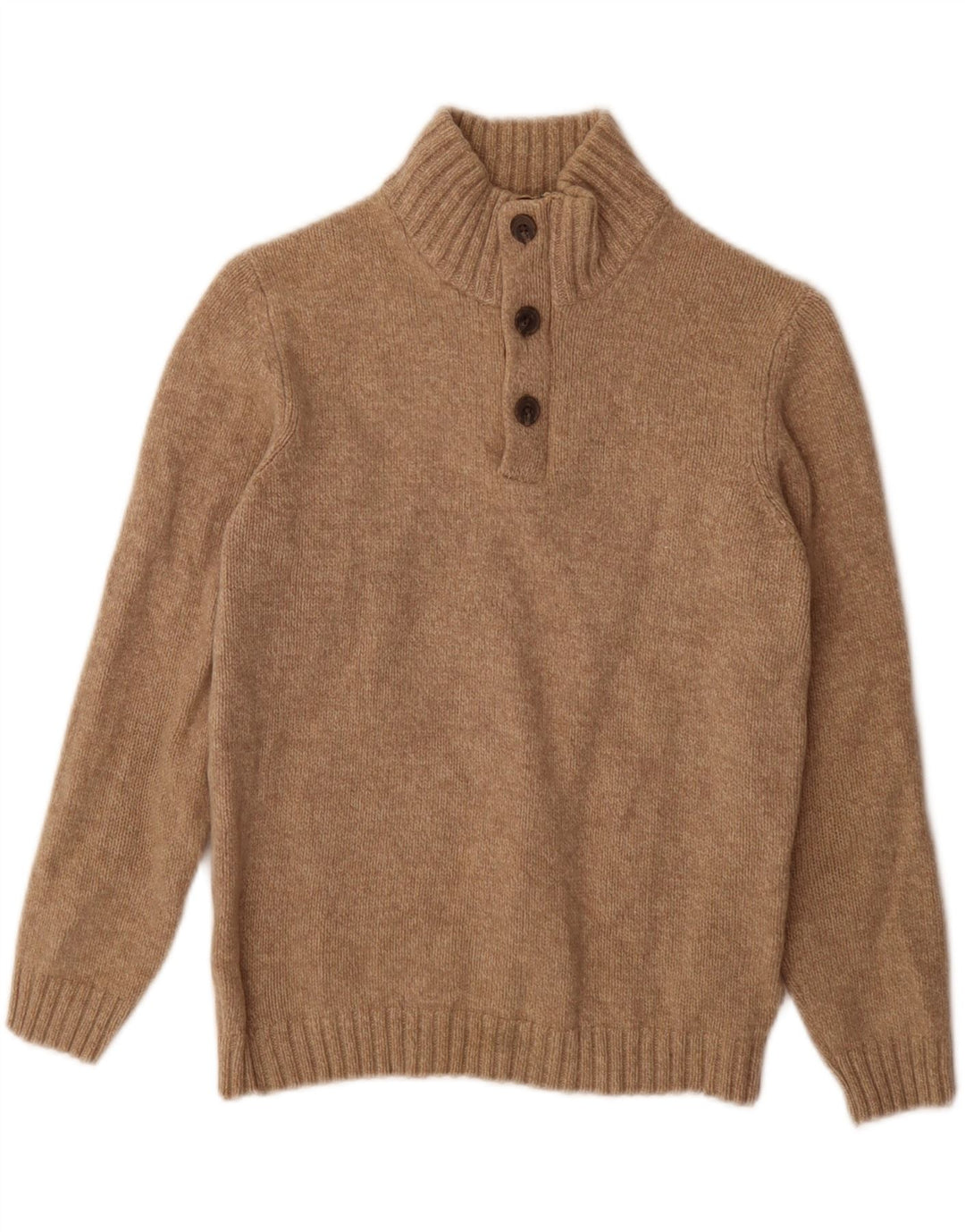 Massimo Dutti Jersey Niño Cuello Botones 11-12 Años Medio Beige