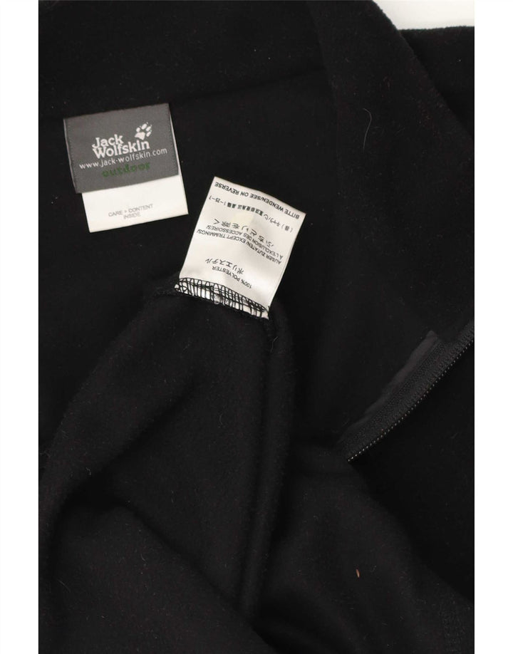 Jack Wolfskin Jersey polar con cremallera y cuello para hombre 2XL Poliéster negro