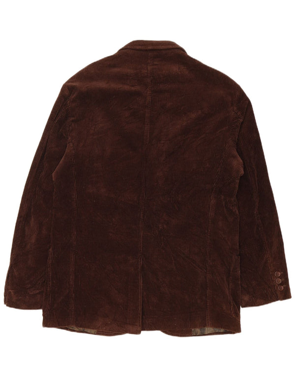 HERMAN & SONS Chaqueta tipo blazer de pana con 3 botones para hombre IT 48 Marrón medio