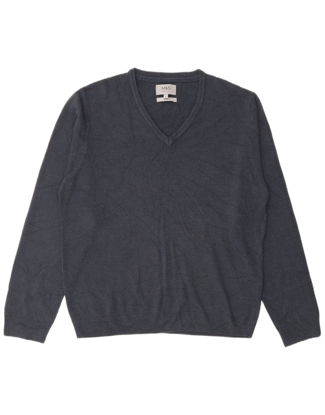 Marks & Spencer Suéter con Cuello en V para Hombre Grande Acrílico Azul Marino