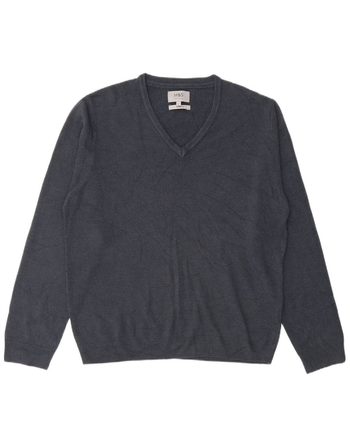 Marks & Spencer Suéter con Cuello en V para Hombre Grande Acrílico Azul Marino