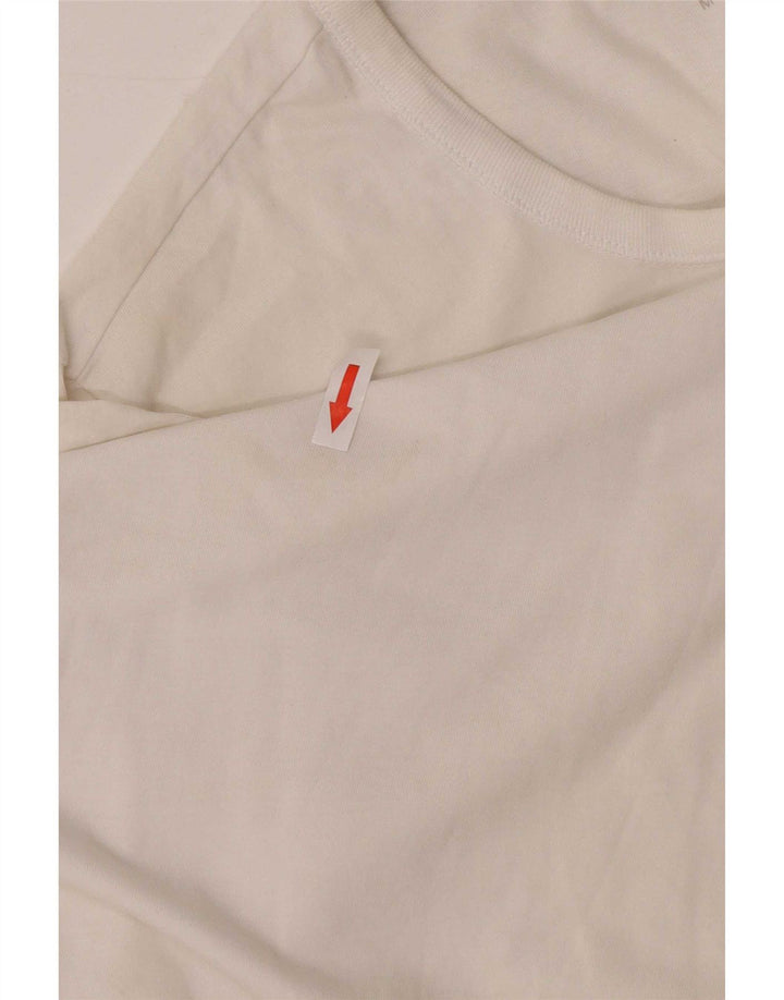 Hugo Boss Hombre Camiseta Top Small Blanco Algodón
