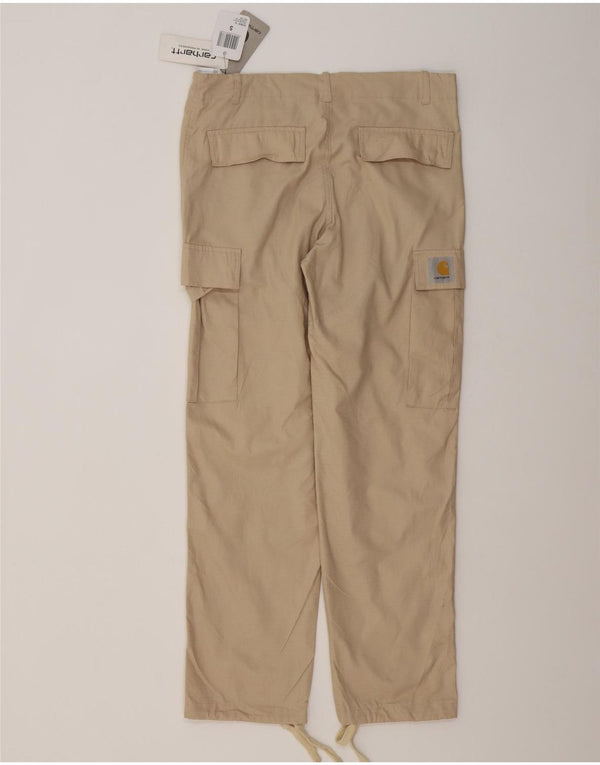 Carhartt Pantalón Cargo Recto Para Hombre Pequeño W29 L30 Algodón Beige