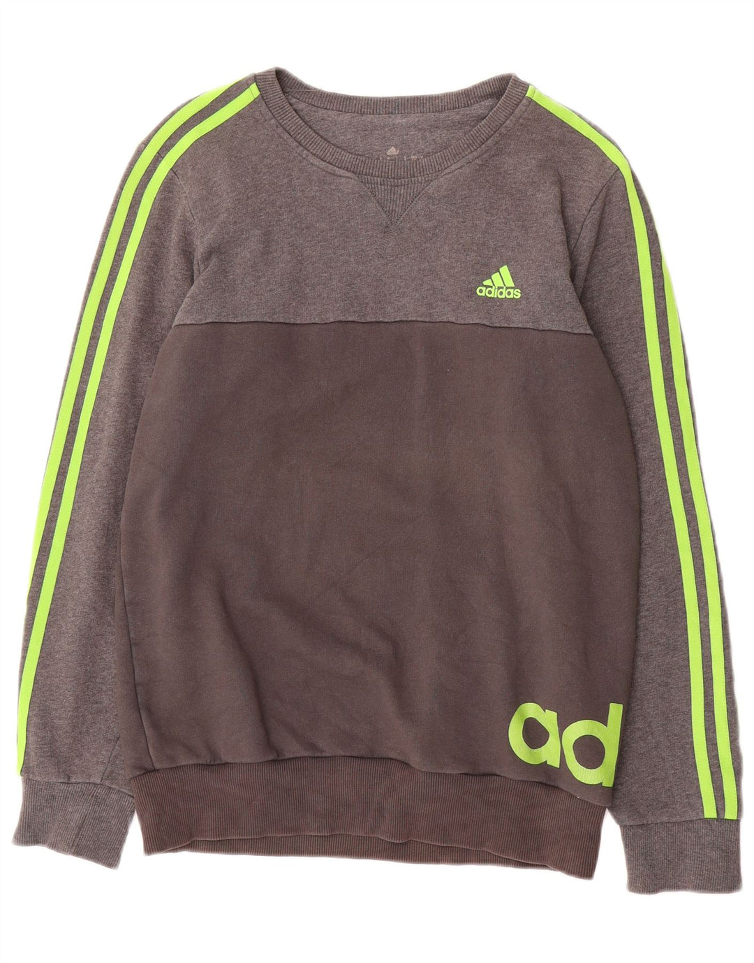 Adidas Hombre Graphic Sudadera Jumper Pequeño Gris Algodón