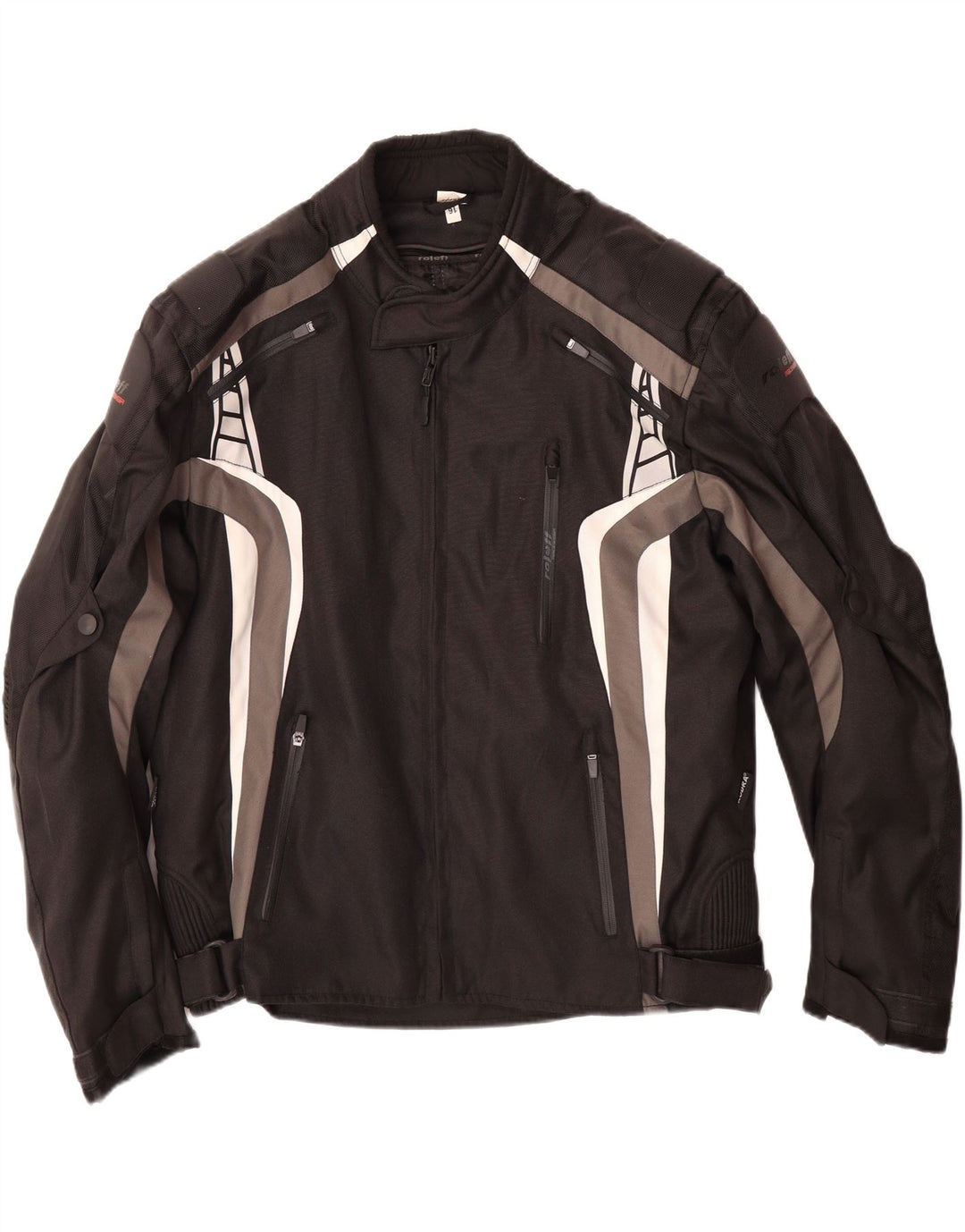 ROLEFF Mens Racer Jacket UK 44 2XL Black Colourblock