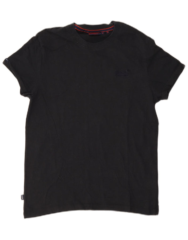 Superdry Camiseta para hombre Top Medium Black Cotton