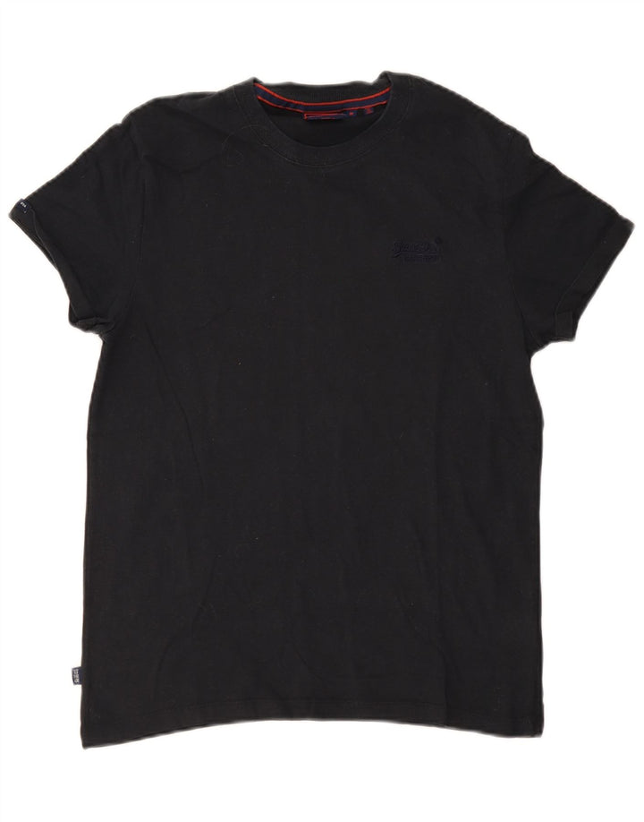 Superdry Camiseta para hombre Top Medium Black Cotton