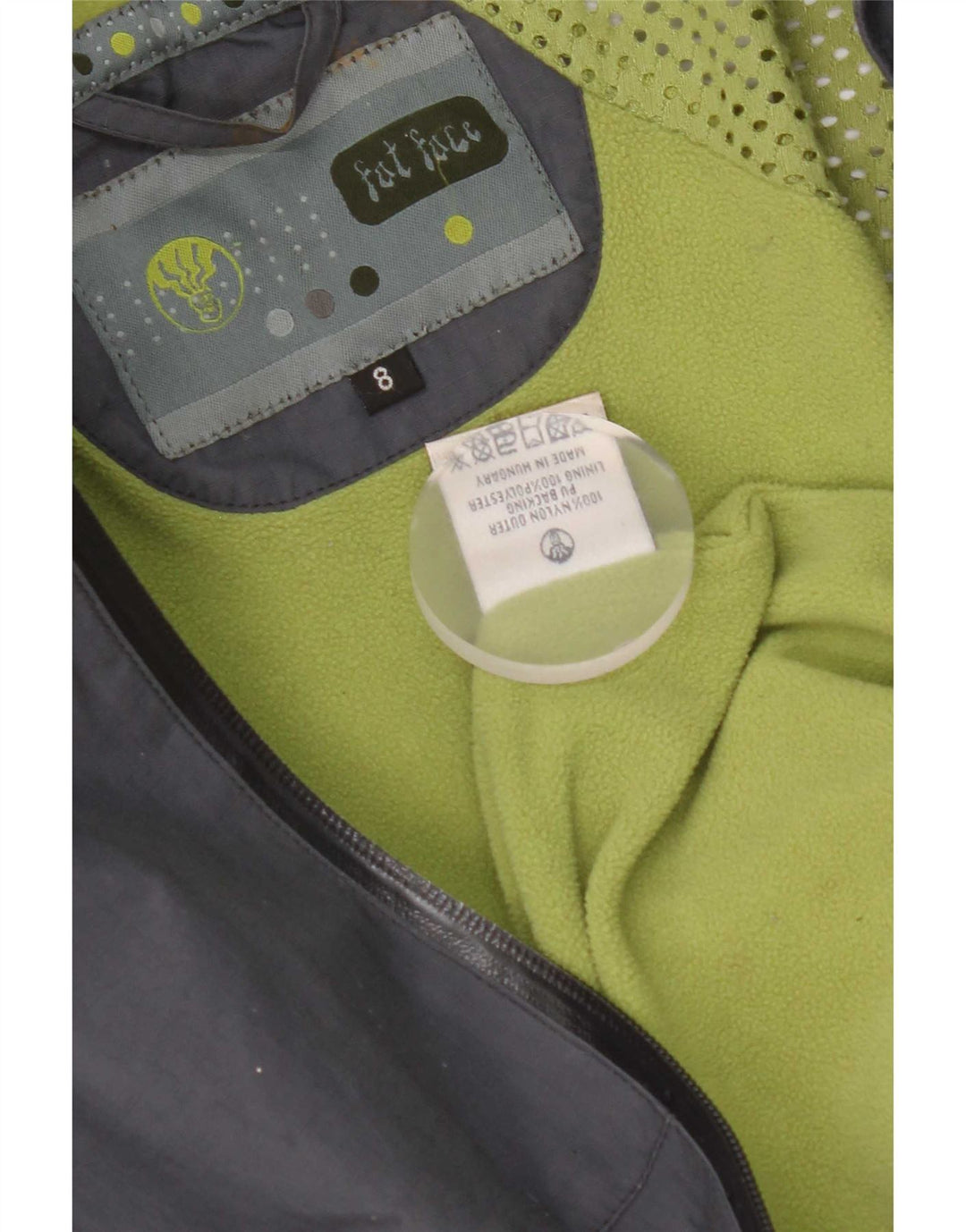 Chaqueta cortavientos con capucha para mujer Fat Face UK 8 Small Poliéster azul marino