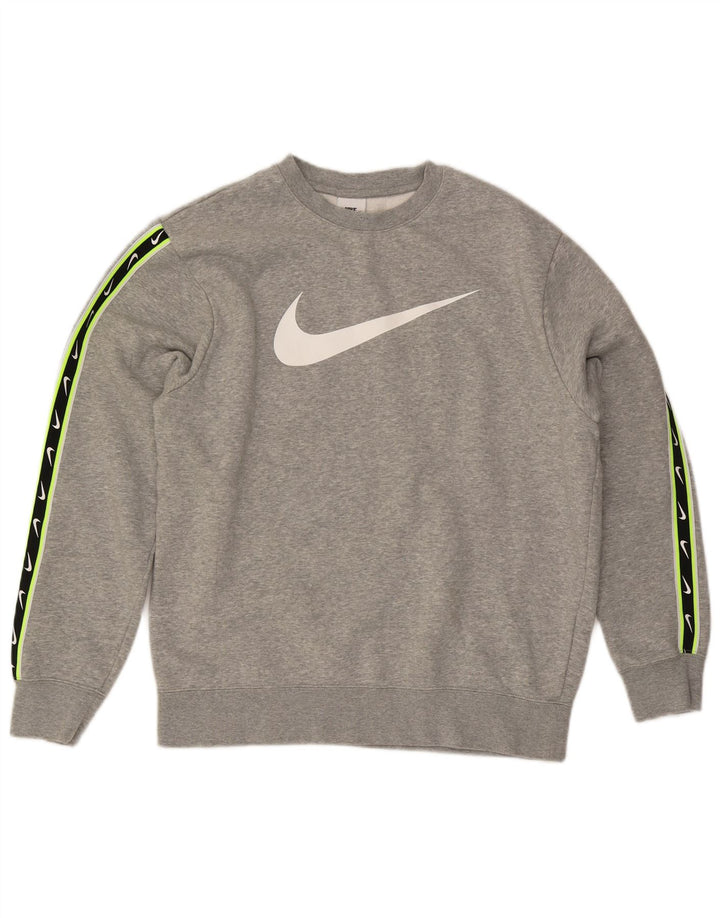 NIKE Sudadera con gráfico gráfico tipo jersey de algodón gris medio para hombre