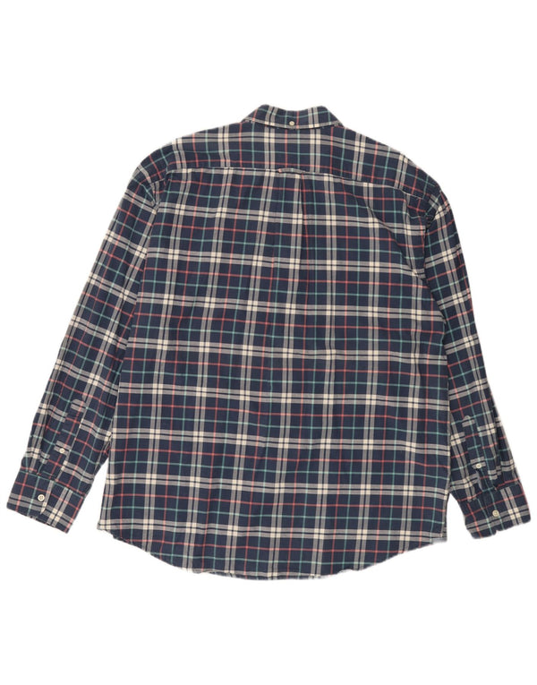Izod Camisa de ajuste relajado de agua salada para hombre XL Azul marino Cuadros