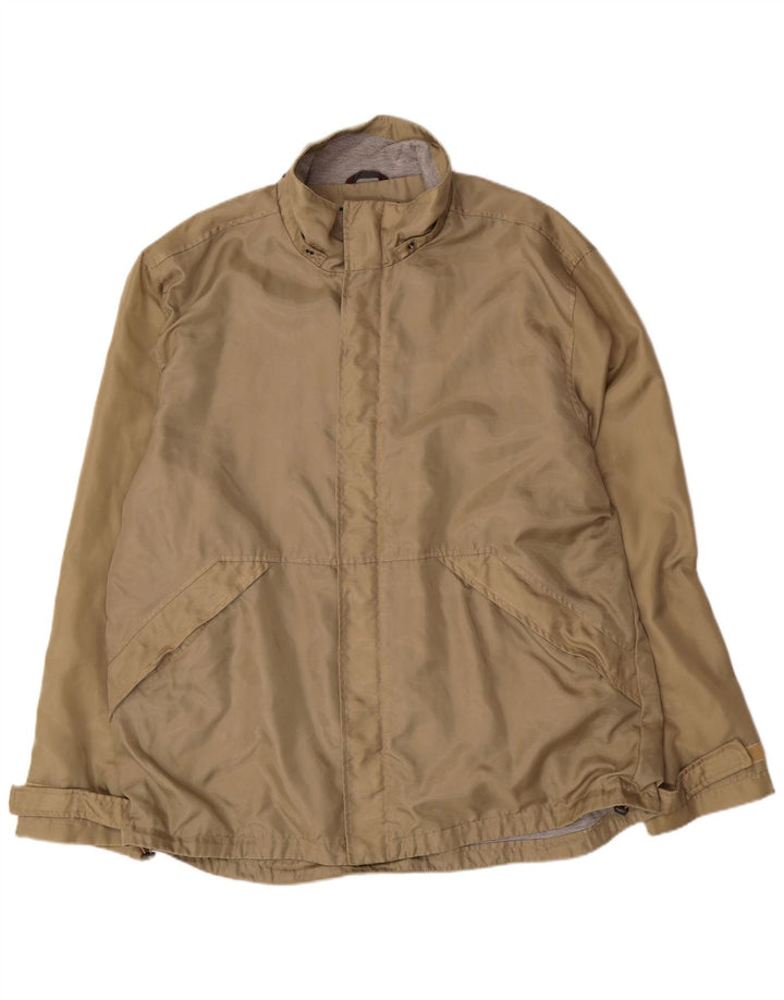 INVICTA Mens Rain Jacket UK 44 2XL Khaki Polyamide