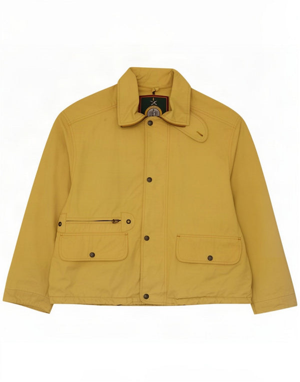 Chaqueta utilitaria holgada vintage para hombre UK 36 Small Yellow Polyamide