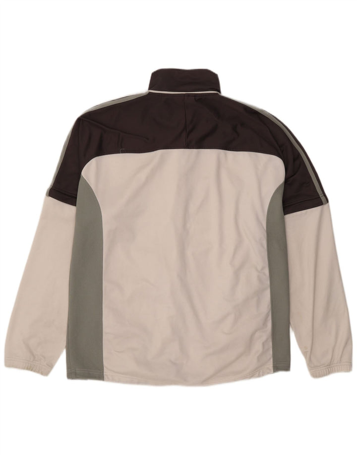 Asics Hombre Chándal Top Chaqueta Grande Blanco Colorblock