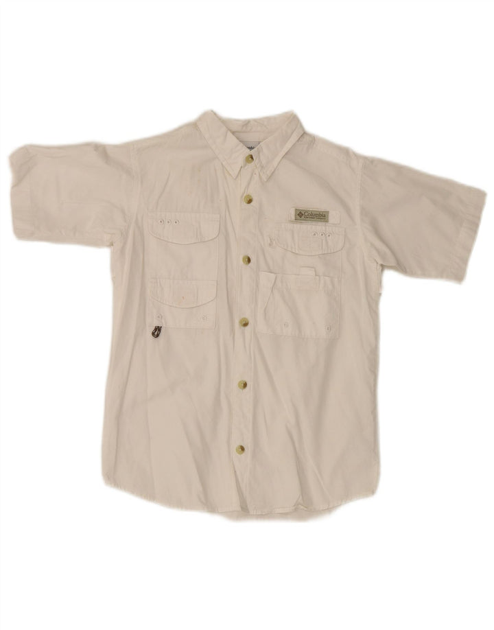 Columbia Camisa Manga Corta Niño 6-7 Años Blanco Algodón