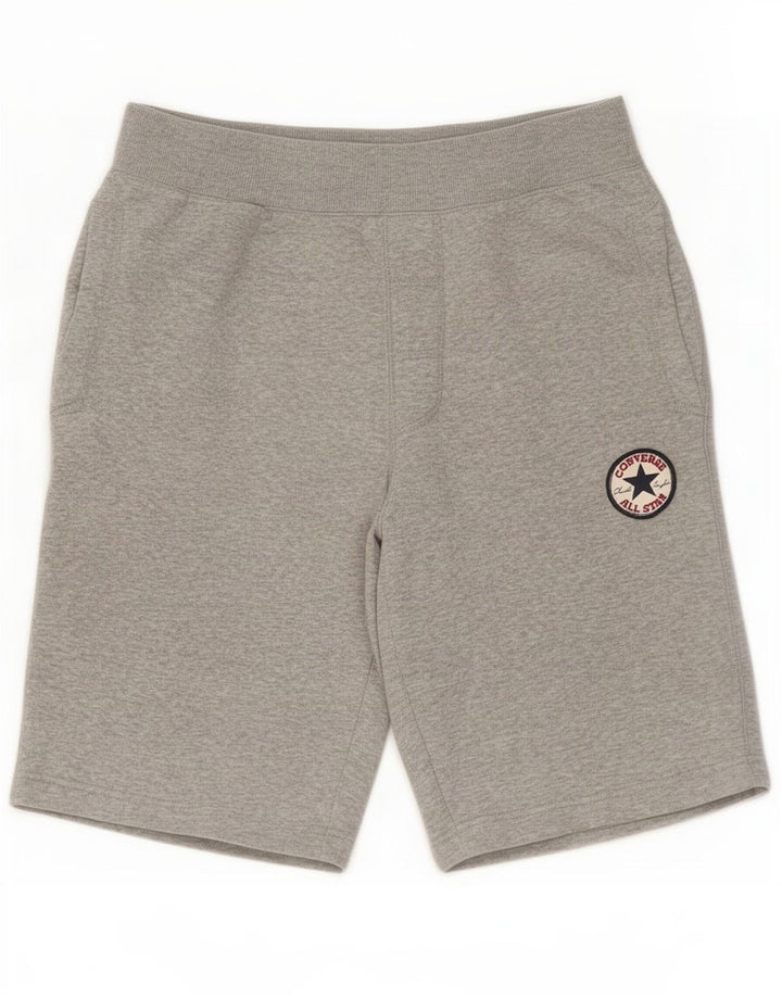 Converse - Pantalones cortos deportivos para hombre (algodón gris pequeño)