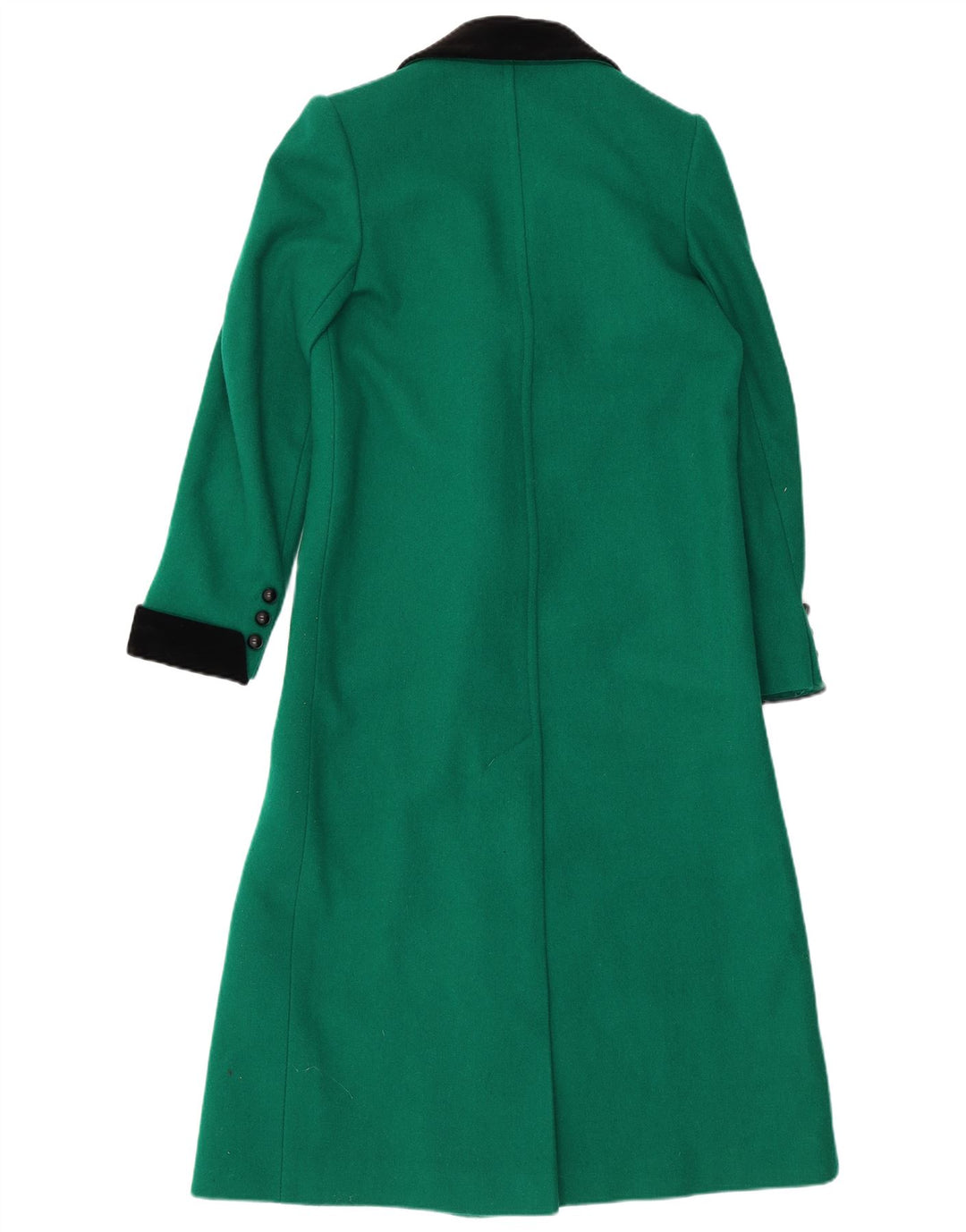 WINDSMOOR Womens Double Breasted Coat UK 10 Small Green Wool