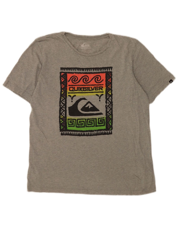 Quiksilver Camiseta estampada de corte regular para niños 15-16 años Gris moteado