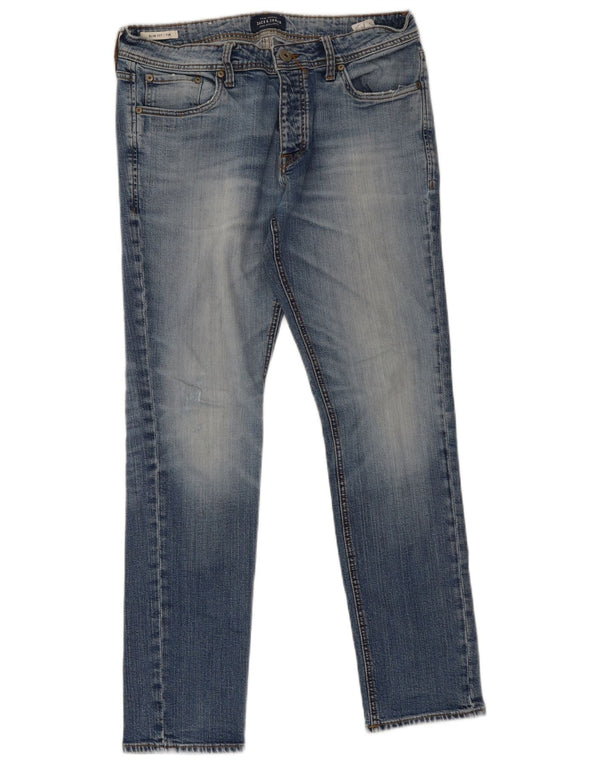 Jack & Jones Hombre Tim Slim Jeans W33 L32 Algodón Azul