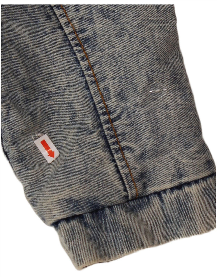 NUEVA COLECCIÓN Chaqueta vaquera extragrande de manga 3/4 para mujer UK 40 Small Blue