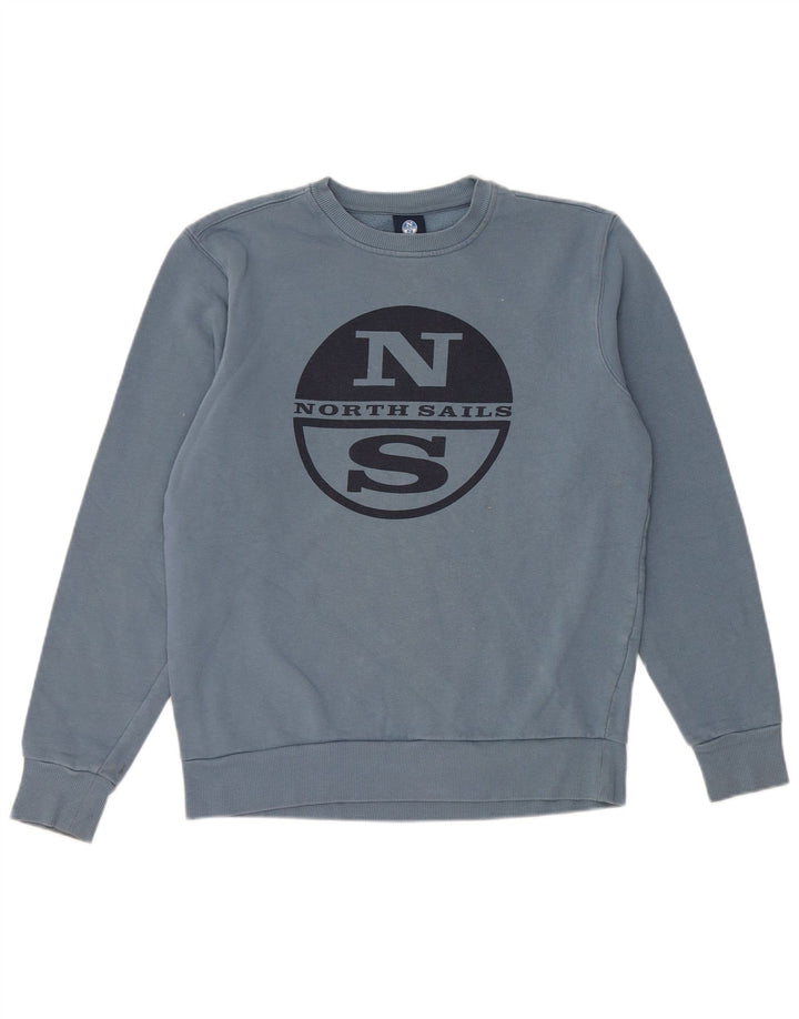North Sails Hombre Sudadera Gráfica Jumper XS Algodón Azul