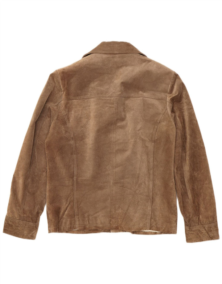 J.J.Scott Chaqueta de ante para hombre IT 50 Cuero marrón grande