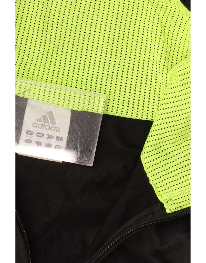 ADIDAS Mens Graphic Chándal Top Chaqueta UK 36/38 Small Negro