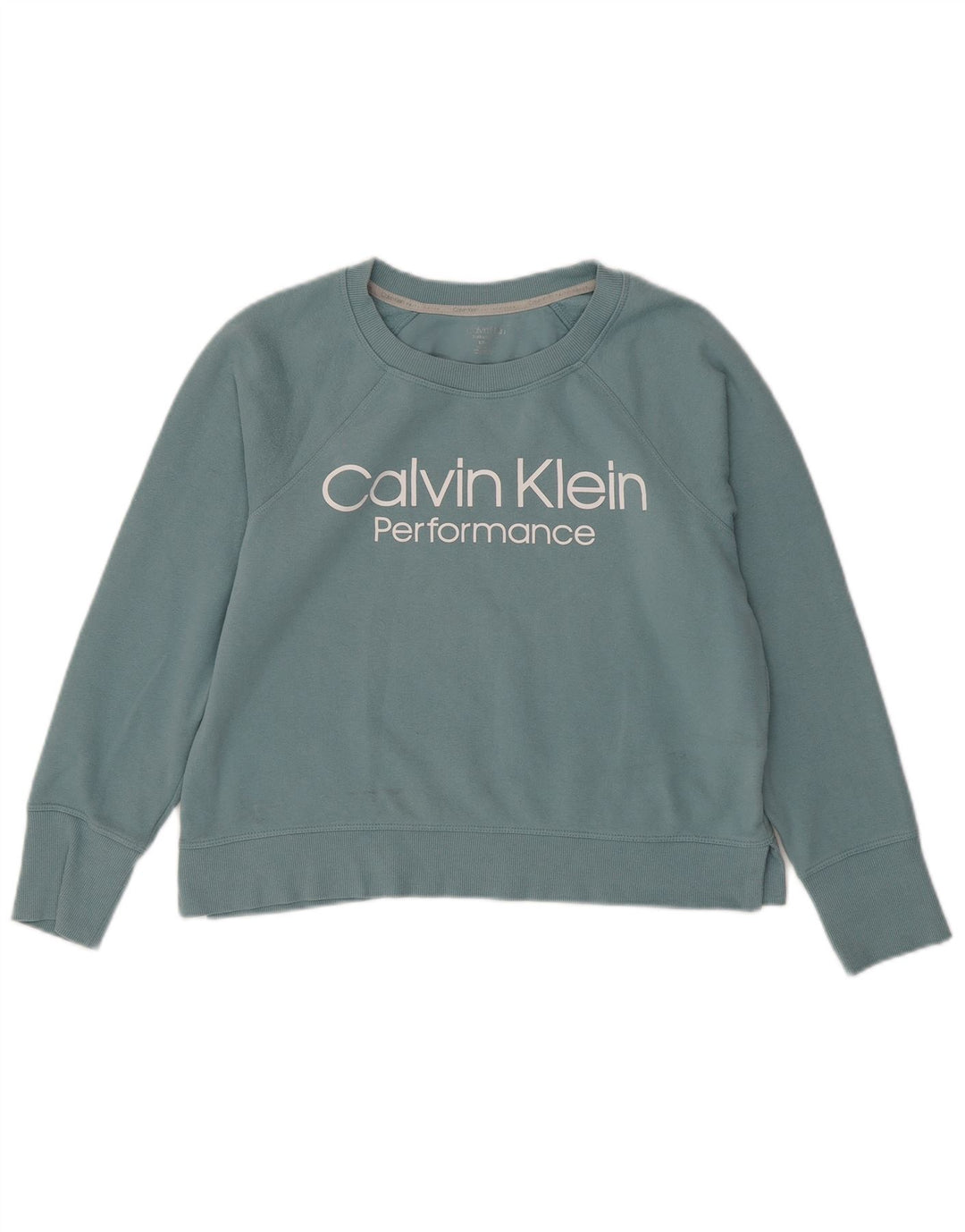 CALVIN KLEIN Jersey de sudadera extragrande para mujer UK 10 Small Green