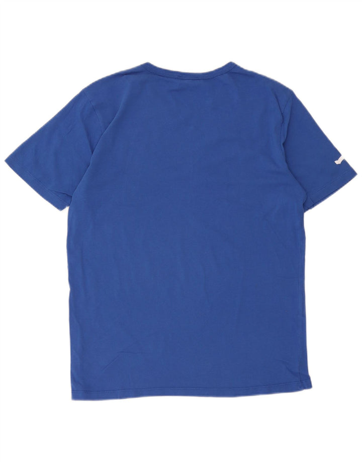 Gas - Camiseta gráfica para hombre, talla grande, algodón azul